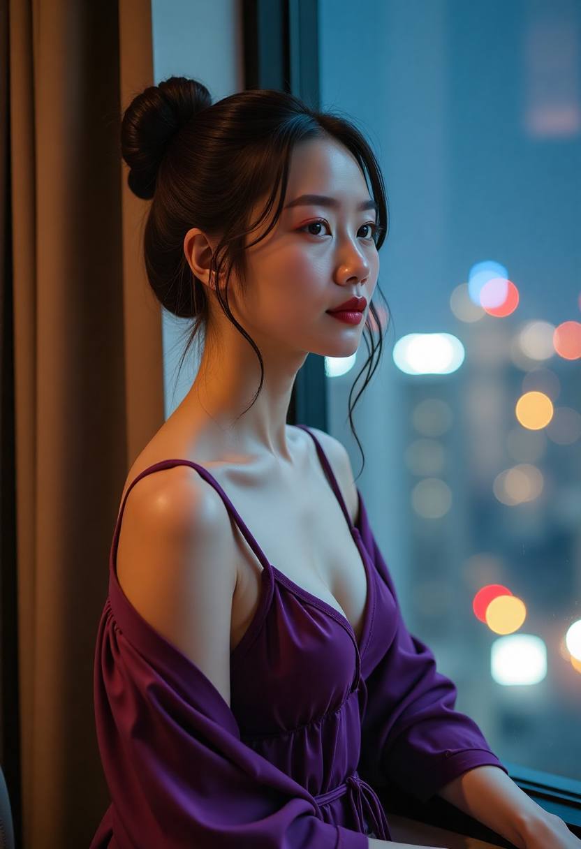 沿江慢行：清晨江边的返乡旅人